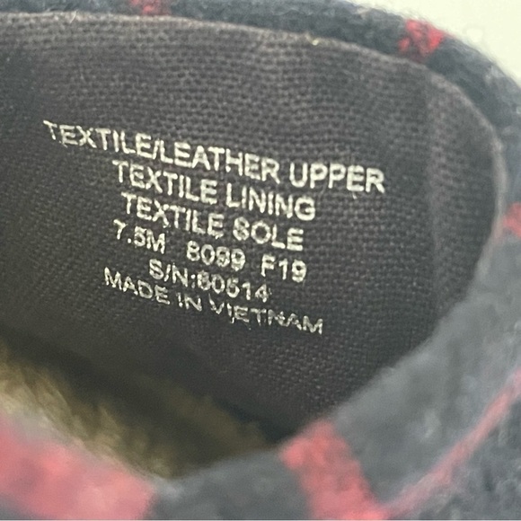 Tory Burch Shoe Espadrille Flat Plaid Check Wool Leather Holiday Blue Red 7.5 - Picture 12 of 13